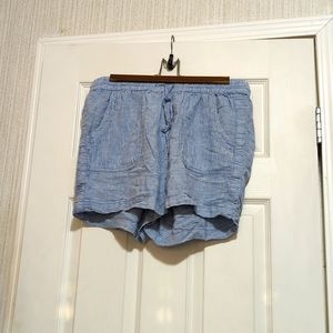 Faded Glory sz 10 pull on linen style shorts. 3" inseam